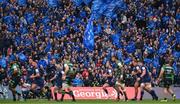 4 May 2024; Leinster supporters during the Investec Champions Cup semi-final match between Leinster and Northampton Saints at Croke Park in Dublin. Photo by Harry Murphy/Sportsfile