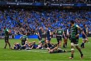 4 May 2024; Leinster and Northampton Saints players after the Investec Champions Cup semi-final match between Leinster and Northampton Saints at Croke Park in Dublin. Photo by Harry Murphy/Sportsfile