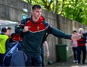 5 May 2024; Enda Hession of Mayo arrives before the Connacht GAA Football Senior Championship final match between Galway and Mayo at Pearse Stadium in Galway. Photo by Piaras Ó Mídheach/Sportsfile