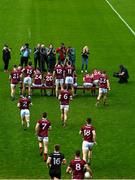 5 May 2024; Galway players run out for the team photograph before the Connacht GAA Football Senior Championship final match between Galway and Mayo at Pearse Stadium in Galway. Photo by Seb Daly/Sportsfile
