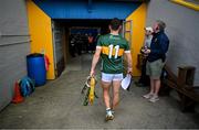 5 May 2024; Kerry captain Paudie Clifford makes his way back to the dressingroom with the cup after the Munster GAA Football Senior Championship final match between Kerry and Clare at Cusack Park in Ennis, Clare. Photo by Brendan Moran/Sportsfile