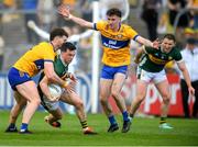 5 May 2024; Paul Murphy of Kerry in action against Ronan Lanigan of Clare during the Munster GAA Football Senior Championship final match between Kerry and Clare at Cusack Park in Ennis, Clare. Photo by John Sheridan/Sportsfile