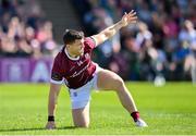 5 May 2024; Damien Comer of Galway reacts during the Connacht GAA Football Senior Championship final match between Galway and Mayo at Pearse Stadium in Galway. Photo by Seb Daly/Sportsfile