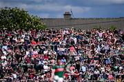 5 May 2024; Spectators on a terrace during the Connacht GAA Football Senior Championship final match between Galway and Mayo at Pearse Stadium in Galway. Photo by Piaras Ó Mídheach/Sportsfile