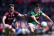 5 May 2024; Tommy Conroy of Mayo in action against Paul Conroy of Galway during the Connacht GAA Football Senior Championship final match between Galway and Mayo at Pearse Stadium in Galway. Photo by Piaras Ó Mídheach/Sportsfile