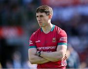 5 May 2024; Paddy Durcan of Mayo watches the warm-up before the Connacht GAA Football Senior Championship final match between Galway and Mayo at Pearse Stadium in Galway. Photo by Piaras Ó Mídheach/Sportsfile