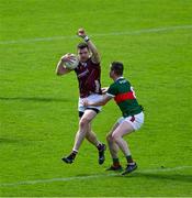 5 May 2024; Cein Darcy of Galway in action against Stephen Coen of Mayo during the Connacht GAA Football Senior Championship final match between Galway and Mayo at Pearse Stadium in Galway. Photo by Daire Brennan/Sportsfile