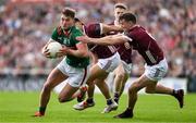 5 May 2024; Aidan O'Shea of Mayo in action against John Daly of Galway during the Connacht GAA Football Senior Championship final match between Galway and Mayo at Pearse Stadium in Galway. Photo by Daire Brennan/Sportsfile