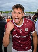 5 May 2024; Seán Fitzgerald of Galway celebrates after his side's victory in the Connacht GAA Football Senior Championship final match between Galway and Mayo at Pearse Stadium in Galway. Photo by Seb Daly/Sportsfile