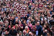 5 May 2024; Galway supporters after the Connacht GAA Football Senior Championship final match between Galway and Mayo at Pearse Stadium in Galway. Photo by Seb Daly/Sportsfile