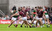 5 May 2024; Tommy Conroy of Mayo in action against Liam Silke of Galway during the Connacht GAA Football Senior Championship final match between Galway and Mayo at Pearse Stadium in Galway. Photo by Daire Brennan/Sportsfile