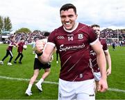 5 May 2024; Damien Comer of Galway celebrates after his side's victory in the Connacht GAA Football Senior Championship final match between Galway and Mayo at Pearse Stadium in Galway. Photo by Piaras Ó Mídheach/Sportsfile