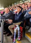 5 May 2024; Connacht GAA secretary John Prenty watches the game with the Nestor cup during the Connacht GAA Football Senior Championship final match between Galway and Mayo at Pearse Stadium in Galway. Photo by Daire Brennan/Sportsfile