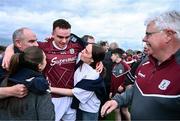 5 May 2024; Daniel Ó Flaherty of Galway celebrates after victory in the Connacht GAA Football Senior Championship final match between Galway and Mayo at Pearse Stadium in Galway. Photo by Piaras Ó Mídheach/Sportsfile