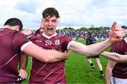 5 May 2024; Jack McCabe of Galway, 20, celebrates after his side's victory in the Connacht GAA Football Senior Championship final match between Galway and Mayo at Pearse Stadium in Galway. Photo by Piaras Ó Mídheach/Sportsfile