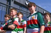 5 May 2024; Bective players dejected after their side's defeat in the Leinster Rugby Bank of Ireland Schools Youth Finals Day match between Bective and Terenure at Energia Park in Dublin. Photo by Shauna Clinton/Sportsfile