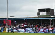 6 May 2024; Drogheda United supporters before the SSE Airtricity Men's Premier Division match between Drogheda United and Dundalk at Weavers Park in Drogheda, Louth. Photo by Ben McShane/Sportsfile