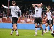 6 May 2024; John Mountney of Dundalk reacts after a missed opportunity on goal during the SSE Airtricity Men's Premier Division match between Drogheda United and Dundalk at Weavers Park in Drogheda, Louth. Photo by Ben McShane/Sportsfile