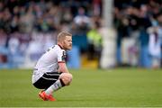 6 May 2024; Daryl Horgan of Dundalk reacts at the final whistle of the SSE Airtricity Men's Premier Division match between Drogheda United and Dundalk at Weavers Park in Drogheda, Louth. Photo by Ben McShane/Sportsfile