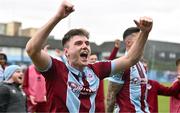 6 May 2024; Winning goalscorer Hayden Cann of Drogheda United celebrates after the SSE Airtricity Men's Premier Division match between Drogheda United and Dundalk at Weavers Park in Drogheda, Louth. Photo by Ben McShane/Sportsfile