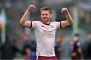 6 May 2024; Robert Slevin of Galway United celebrates after the SSE Airtricity Men's Premier Division match between Bohemians and Galway United at Dalymount Park in Dublin. Photo by Ben McShane/Sportsfile