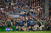 4 May 2024; Ross Molony of Leinster wins a lineout from Alex Coles of Northampton Saints during the Investec Champions Cup semi-final match between Leinster and Northampton Saints at Croke Park in Dublin. Photo by Brendan Moran/Sportsfile