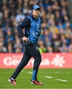 4 May 2024; The injured Garry Ringrose of Leinster acting as water carrier during the Investec Champions Cup semi-final match between Leinster and Northampton Saints at Croke Park in Dublin. Photo by Brendan Moran/Sportsfile