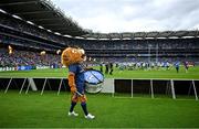 4 May 2024; Leinster mascot Leo the Lion before the Investec Champions Cup semi-final match between Leinster and Northampton Saints at Croke Park in Dublin. Photo by Brendan Moran/Sportsfile