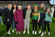 1 May 2024; Kerry supporters, from left, Marie Crowley, Alice Lynch, Breda Keating, Ruth Prendeville, Lily Mai Clifford, Roisin Evans and Nessa Flynn after the EirGrid Munster GAA U20 Football Championship Final match between Kerry and Cork at Austin Stack Park in Tralee, Kerry. Photo by Brendan Moran/Sportsfile