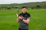 7 May 2024; PwC GAA/GPA Player of the Month for March in hurling, David Fitzgerald of Clare, with his award at his local club Inagh-Kilnamona GAA in Clare. Photo by Brendan Moran/Sportsfile