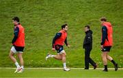 7 May 2024; Joey Carbery, centre, during Munster rugby squad training at University of Limerick in Limerick. Photo by Brendan Moran/Sportsfile