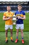 7 May 2024; Dermot McAleese of Antrim and Paudie Feehan of Tipperary in attendance at the launch of the Tailteann Cup 2024 at Croke Park in Dublin. Photo by Piaras Ó Mídheach/Sportsfile