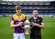 7 May 2024; Liam Coleman of Wexford and Niall Murphy of Sligo in attendance at the launch of the Tailteann Cup 2024 at Croke Park in Dublin. Photo by Piaras Ó Mídheach/Sportsfile