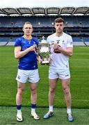 7 May 2024; Paddy Fox of Longford and Darragh Kirwan of Kildare in attendance at the launch of the Tailteann Cup 2024 at Croke Park in Dublin. Photo by Piaras Ó Mídheach/Sportsfile