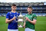 7 May 2024; Patrick O’Keane of Wicklow and Declan McCusker of Fermanagh in attendance at the launch of the Tailteann Cup 2024 at Croke Park in Dublin. Photo by Piaras Ó Mídheach/Sportsfile