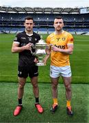 7 May 2024; Niall Murphy of Sligo and Dermot McAleese of Antrim in attendance at the launch of the Tailteann Cup 2024 at Croke Park in Dublin. Photo by Piaras Ó Mídheach/Sportsfile