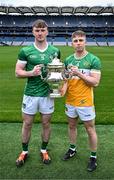 7 May 2024; Barry Coleman of Limerick and Lee Pearson of Offaly in attendance at the launch of the Tailteann Cup 2024 at Croke Park in Dublin. Photo by Piaras Ó Mídheach/Sportsfile