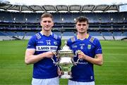 7 May 2024; Evan O’Carroll of Laois and Patrick O’Keane of Wicklow in attendance at the launch of the Tailteann Cup 2024 at Croke Park in Dublin. Photo by Piaras Ó Mídheach/Sportsfile