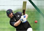 8 May 2024; Paul Stirling during an Ireland men’s training session at the Cricket Ireland High Performance Training Centre on the Sport Ireland Campus in Dublin. Photo by Seb Daly/Sportsfile