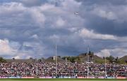 5 May 2024; An Irish Coast Guard helicoper flying over the pitch during the Connacht GAA Football Senior Championship final match between Galway and Mayo at Pearse Stadium in Galway. Photo by Piaras Ó Mídheach/Sportsfile