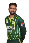 8 May 2024; Haris Rauf during a Pakistan men’s T20 squad portrait session at the Grand Hotel in Malahide, Dublin. Photo by Seb Daly/Sportsfile