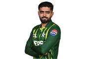 9 May 2024; Babar Azam during a Pakistan men’s T20 squad portrait session at the Grand Hotel in Malahide, Dublin. Photo by Seb Daly/Sportsfile