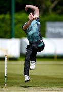 9 May 2024; Curtis Campher during an Ireland men’s T20 squad training session at Castle Avenue Cricket Ground in Dublin. Photo by Seb Daly/Sportsfile