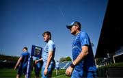 10 May 2024; Senior coach Jacques Nienaber and Gus McCarthy during a Leinster Rugby captain's run at the RDS Arena in Dublin. Photo by Harry Murphy/Sportsfile