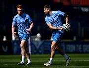 10 May 2024; Ross Byrne and Ciarán Frawley during a Leinster Rugby captain's run at the RDS Arena in Dublin. Photo by Harry Murphy/Sportsfile