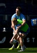10 May 2024; Tommy O'Brien is tackled by Ryan Baird during a Leinster Rugby captain's run at the RDS Arena in Dublin. Photo by Harry Murphy/Sportsfile