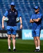 10 May 2024; Head coach Leo Cullen and Senior coach Jacques Nienaber during a Leinster Rugby captain's run at the RDS Arena in Dublin. Photo by Harry Murphy/Sportsfile