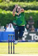 10 May 2024; Curtis Campher of Ireland during match one of the Floki Men's T20 International Series between Ireland and Pakistan at Castle Avenue Cricket Ground in Dublin. Photo by Seb Daly/Sportsfile