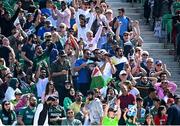 10 May 2024; Spectators during match one of the Floki Men's T20 International Series between Ireland and Pakistan at Castle Avenue Cricket Ground in Dublin. Photo by Seb Daly/Sportsfile