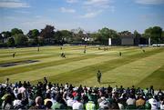 10 May 2024; A general view of action during match one of the Floki Men's T20 International Series between Ireland and Pakistan at Castle Avenue Cricket Ground in Dublin. Photo by Seb Daly/Sportsfile